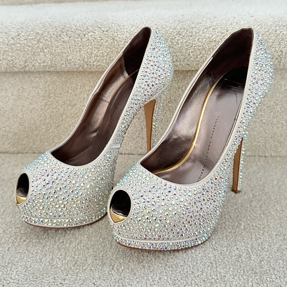 Giuseppe Zanotti Crystal High Heels Size 36